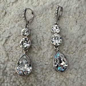 Givenchy Elegant Silver Drop Earrings